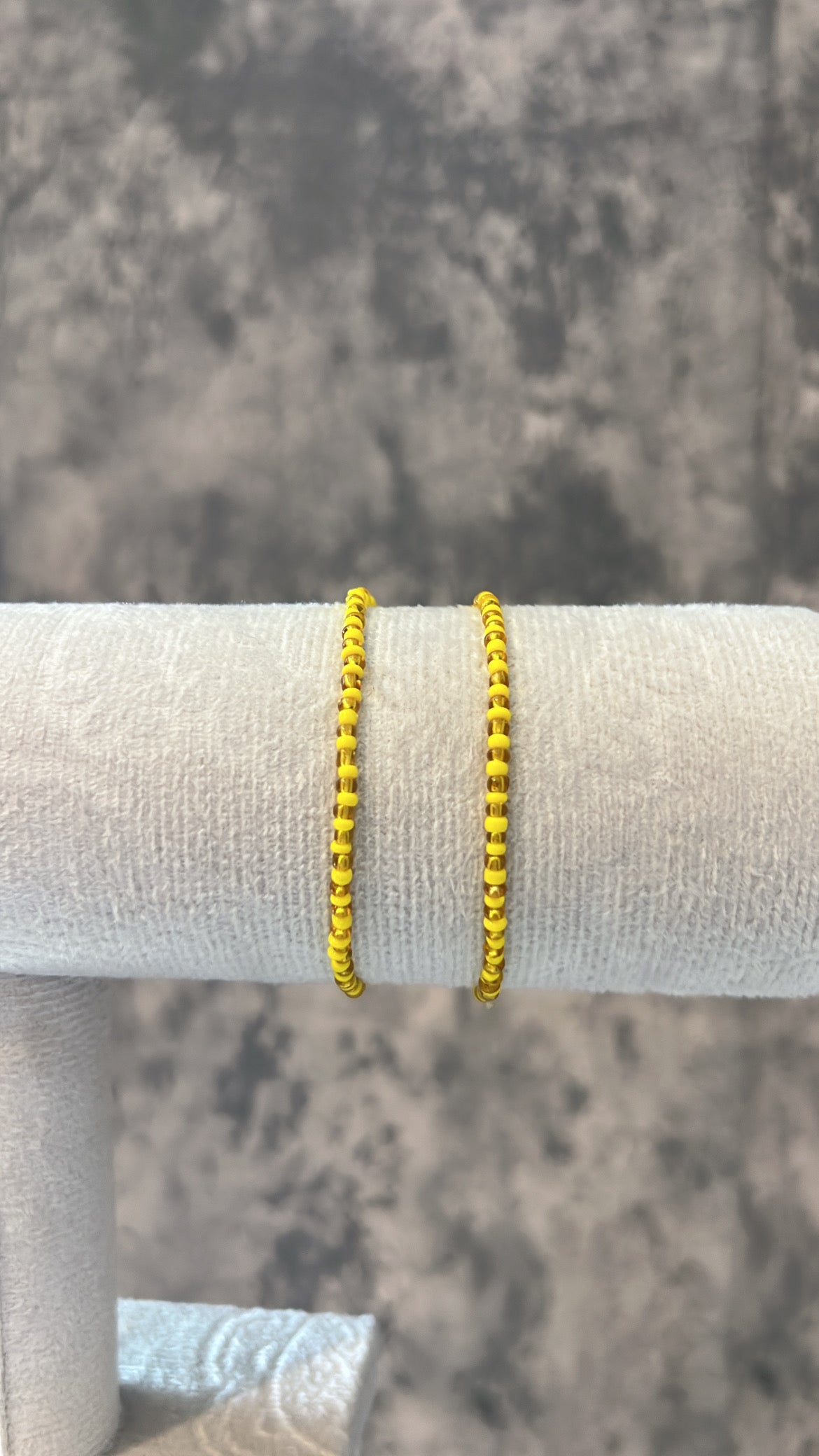 Yellow beaded health bracelet