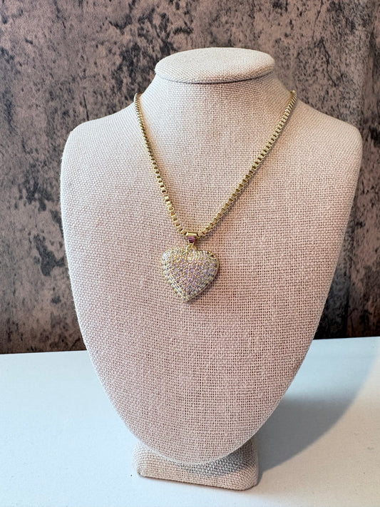 .Amor heart gold laminated necklace