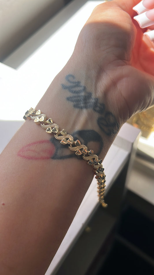 Brit gold laminated bracelet