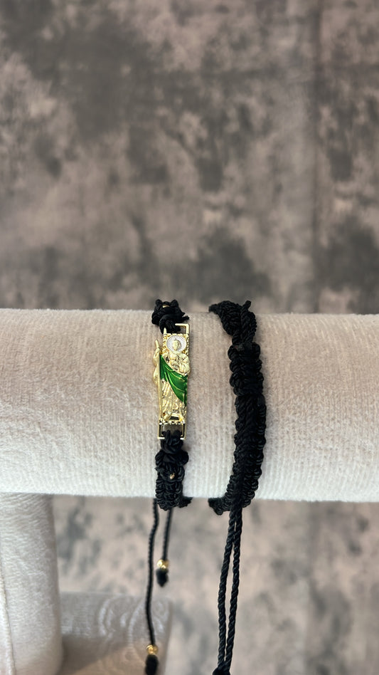San Judas black bracelet