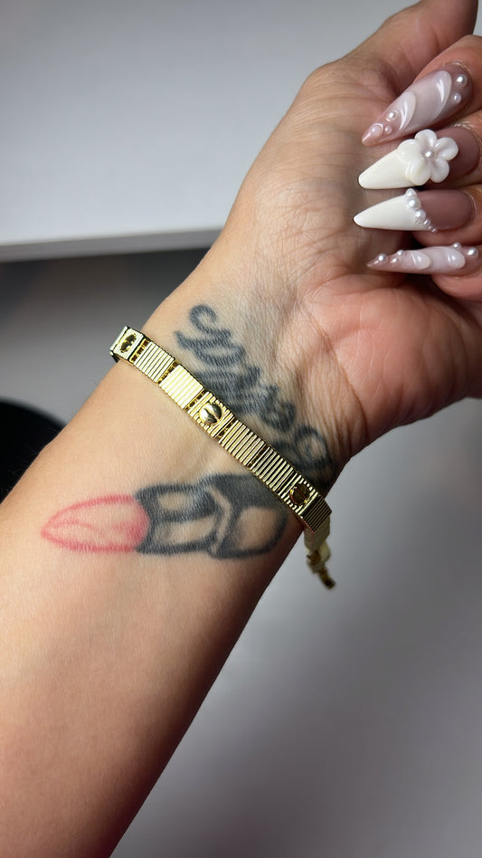 Cart gold laminated bracelet