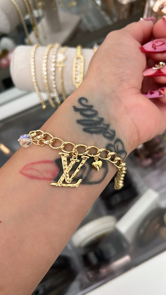 Lulu gold laminated bracelet
