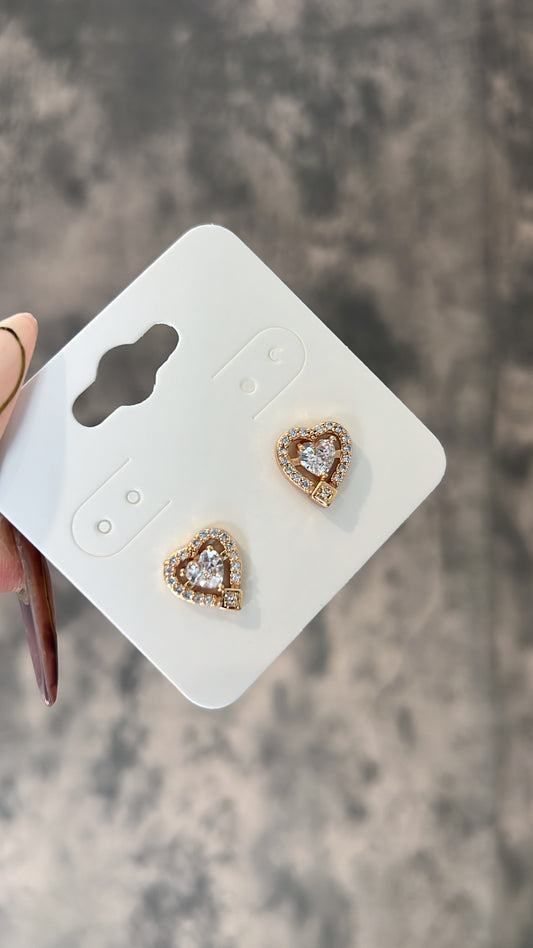 Corazon rose gold laminated earrings