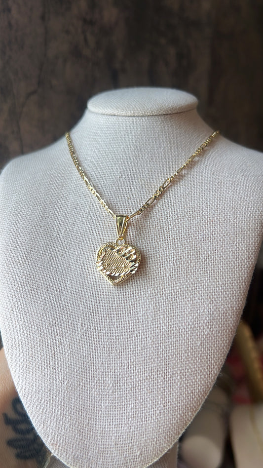Hello kitty heart gold laminated necklace