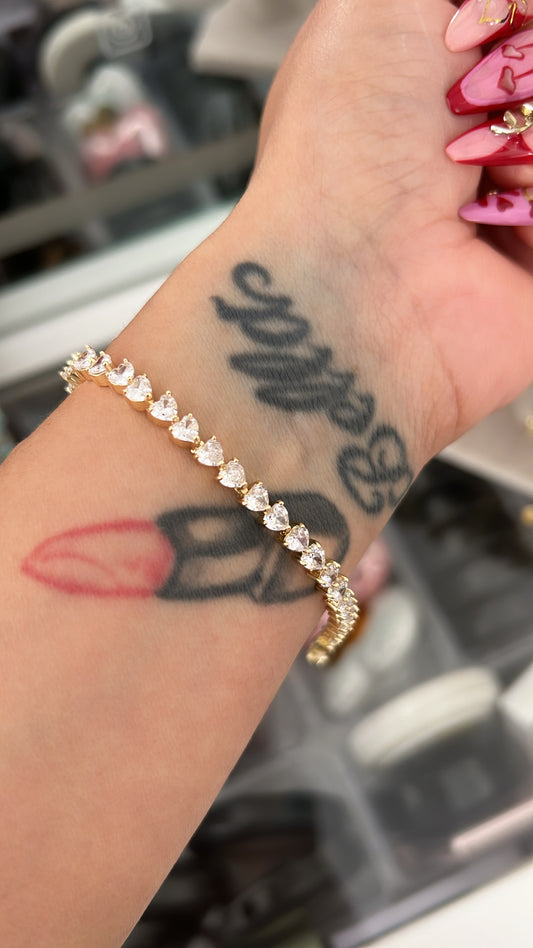 Amor gold laminated bracelet