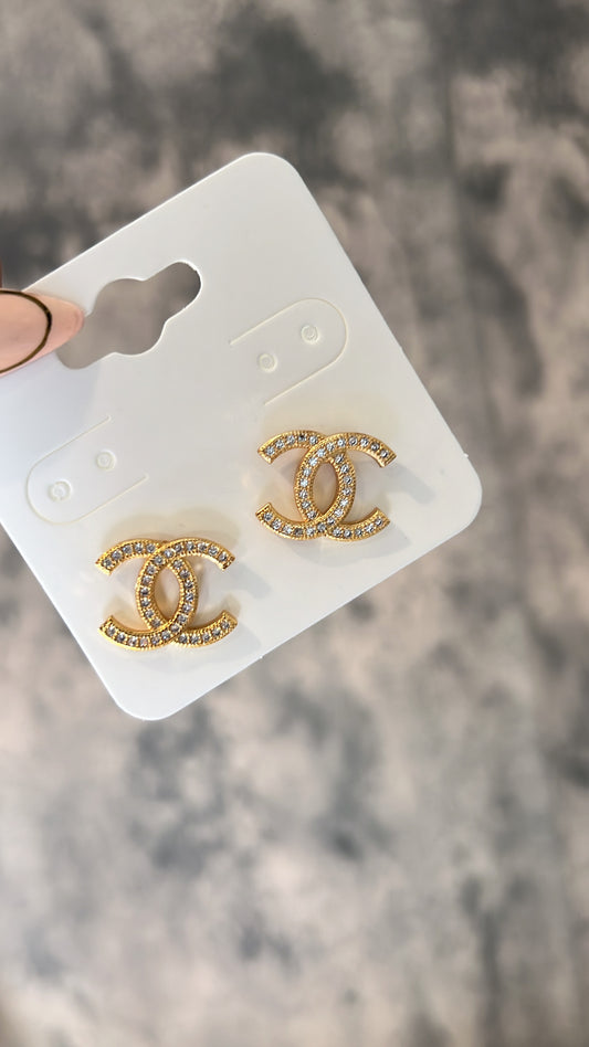 Inspire gold laminated earrings