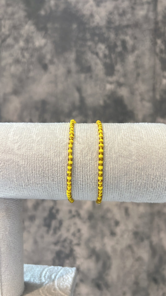 Yellow beaded health bracelet