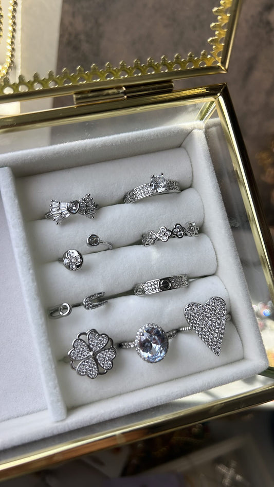 Rings silver laminated
