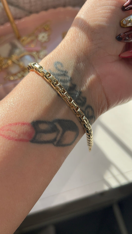 Amanda gold laminated box bracelet