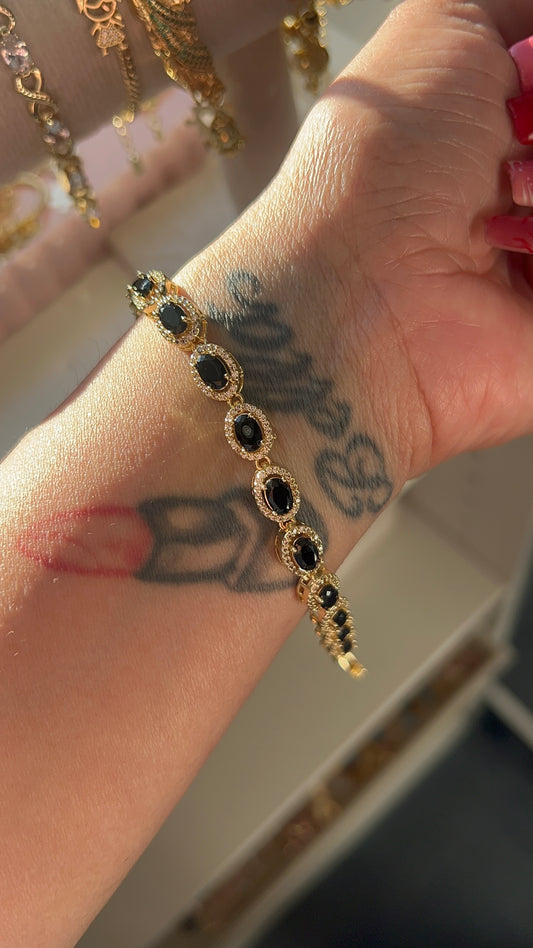 Black Anita gold laminated bracelet