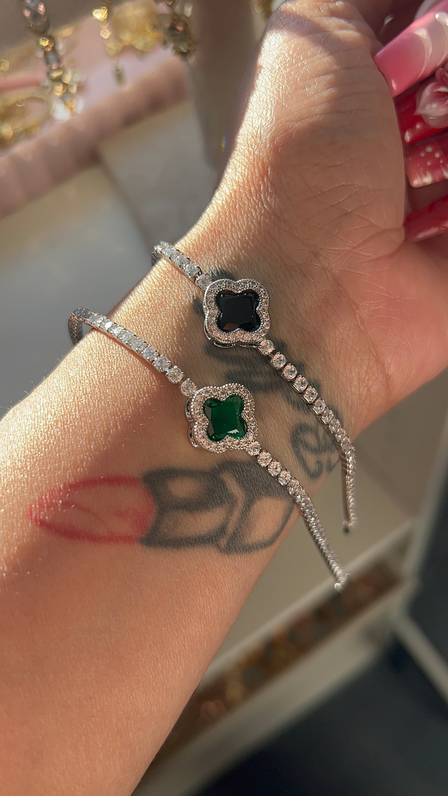 Alyssah silver laminated bracelet