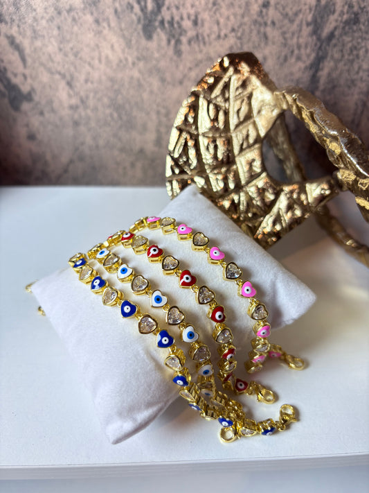Corazones gold laminated bracelet