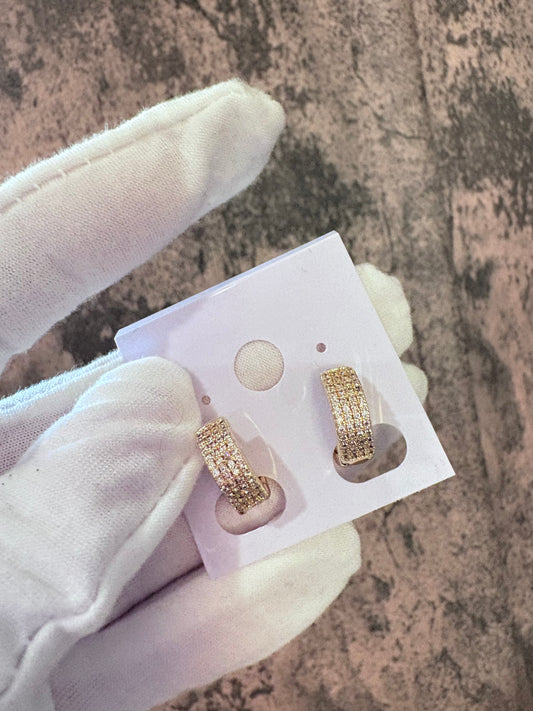 Anita gold laminated hoops