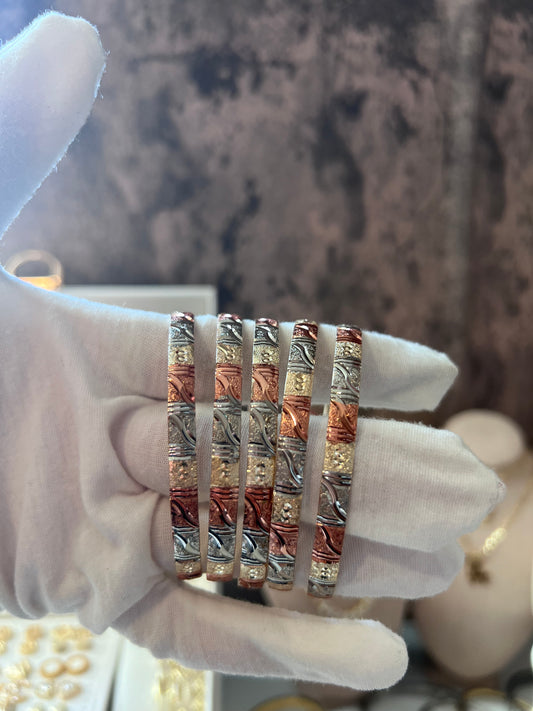 Gold laminated bangles Alina (sold by 1)