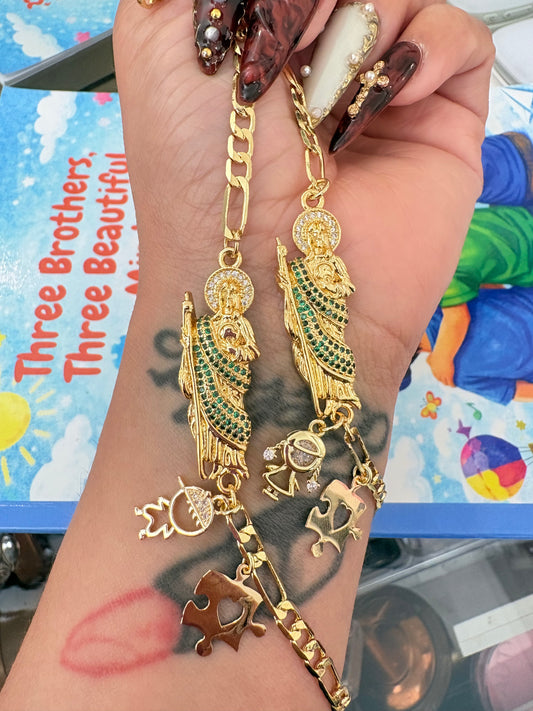 Autism San Judas bracelet gold laminated