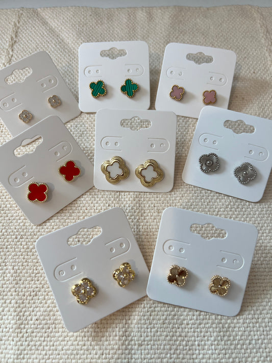 Alyssah stud gold laminated earrings