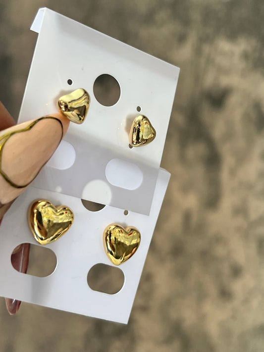 Gold laminated hearts