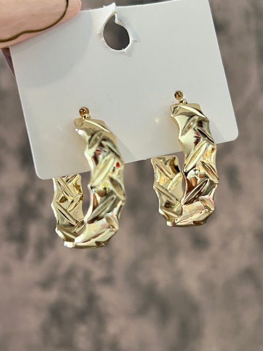 Julie gold laminated hoops