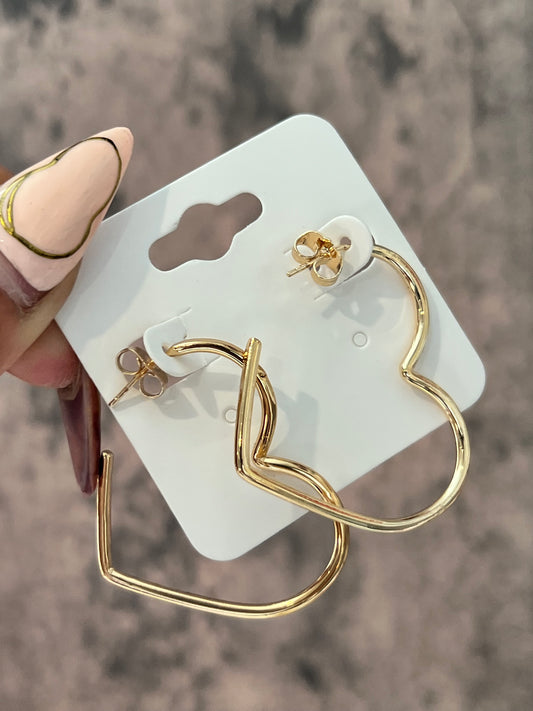Heart hoops gold laminated