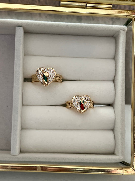 Gold laminated heart ring