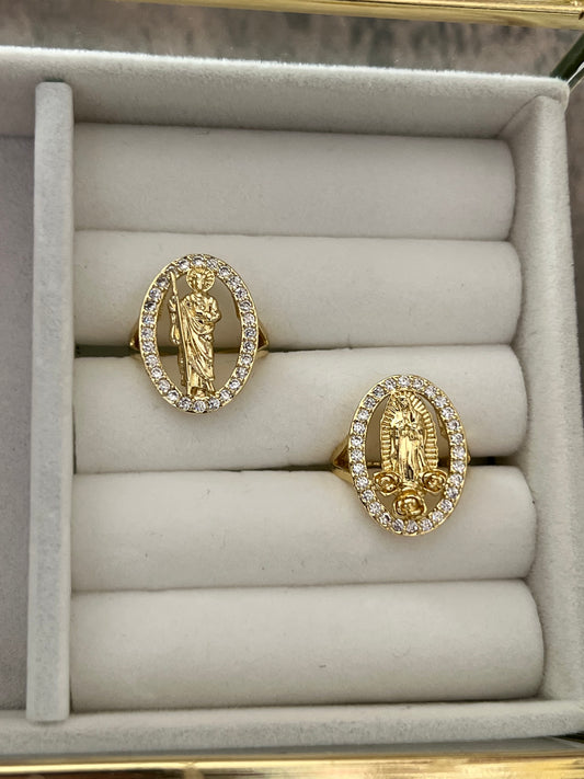 Ring gold laminated adjustable ring