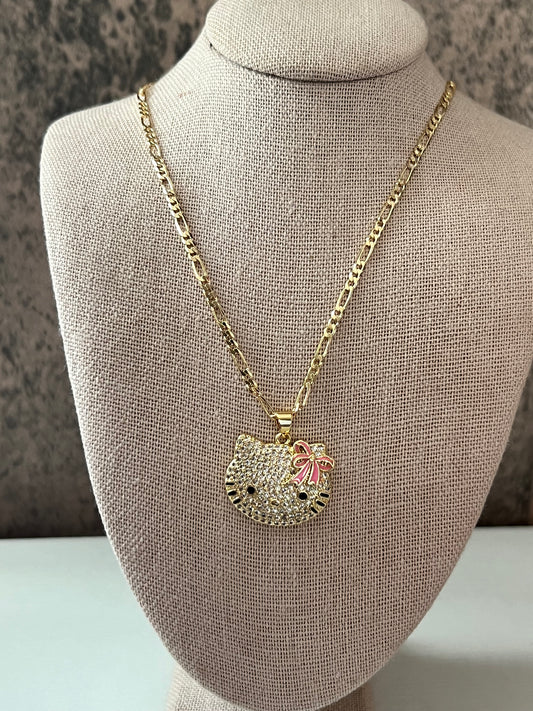 Hello kitty gold laminated necklace