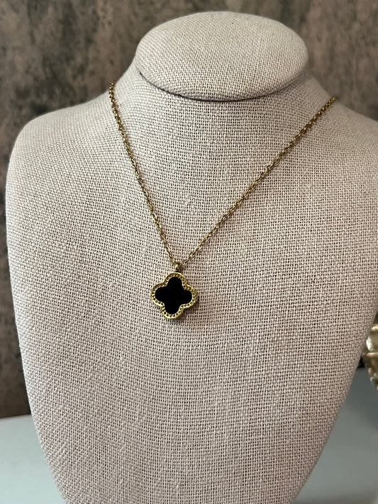 Alyssah black necklace stainless steel