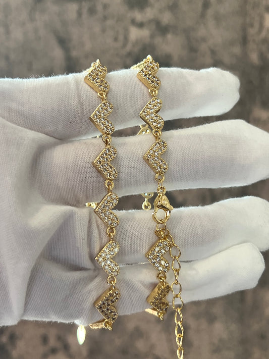 Lina gold laminated bracelet