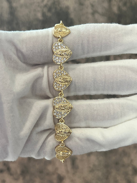 Virgin Corazones gold laminated bracelet