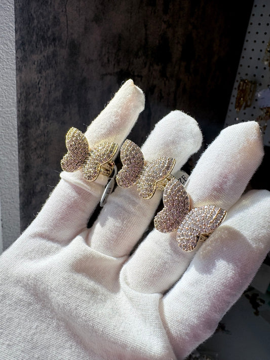 Butterfly ring gold laminated