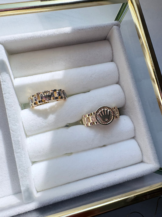 Roly gold laminated ring