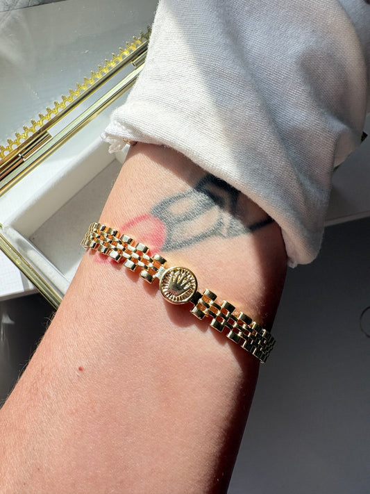 Roly gold laminated bracelet