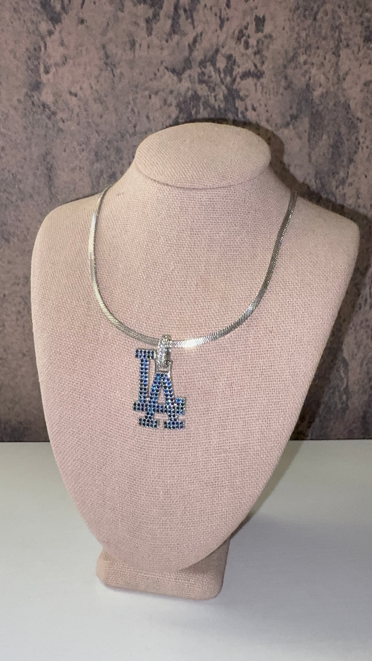 .LA silver laminated necklace