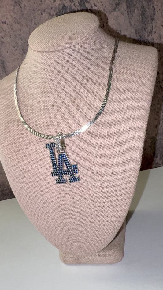 .LA silver laminated necklace