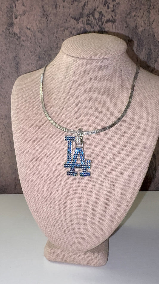 .LA silver laminated necklace