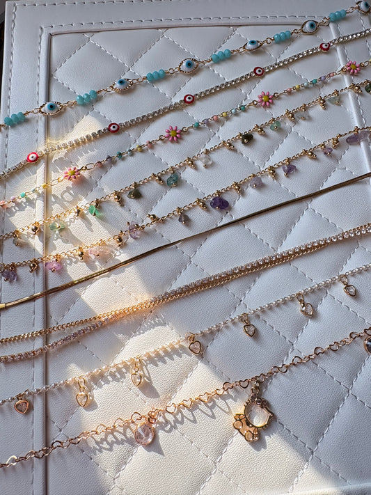 Anklets gold laminated