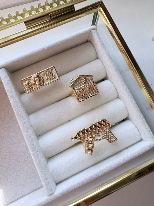 Rings gold laminated part 11