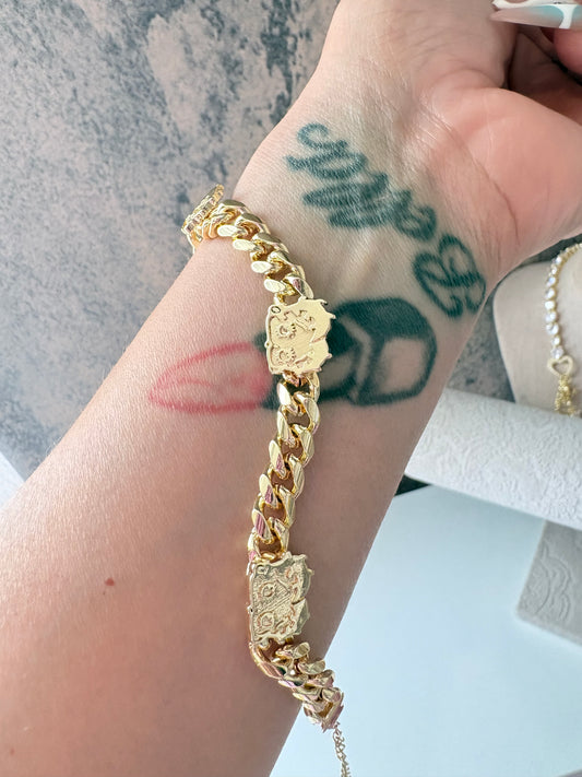 Betty gold laminated bracelet
