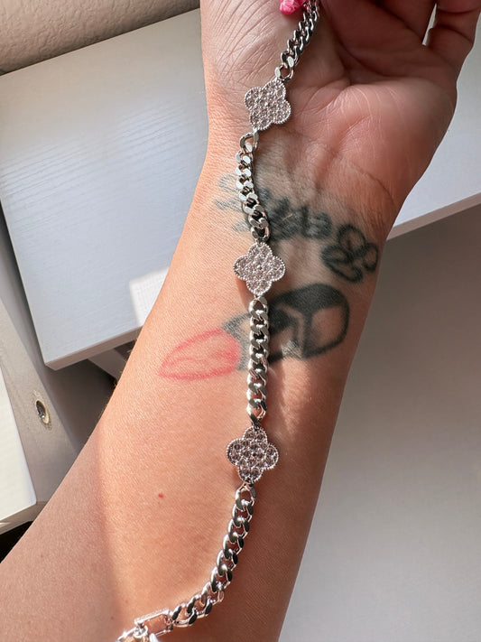 Alyssah silver laminated bracelet