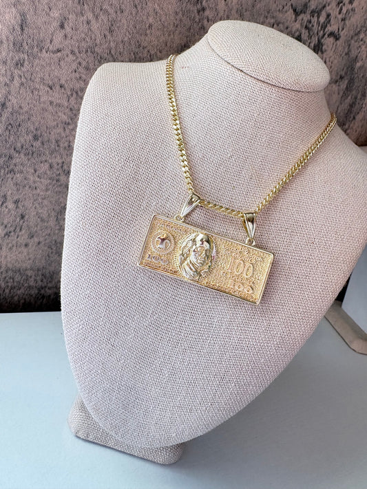 Bill gold laminated necklace