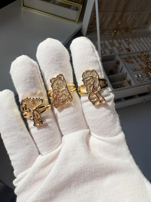 Rings gold laminated part 16