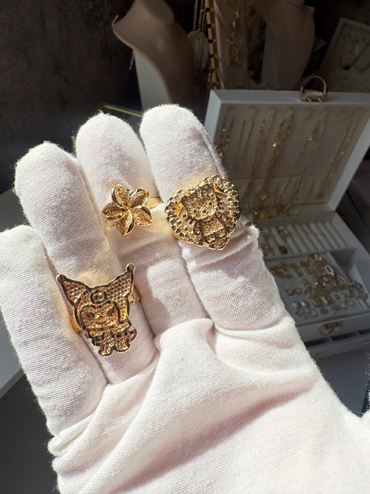 Rings gold laminated part 17