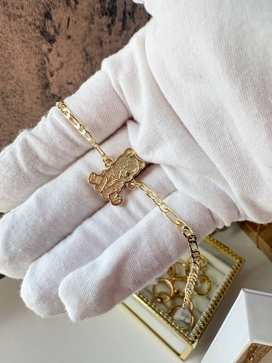 Honey Pooh gold laminated bracelet