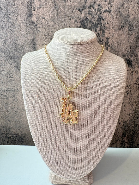LA gold laminated necklace
