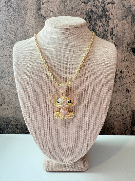 Angel gold laminated necklace