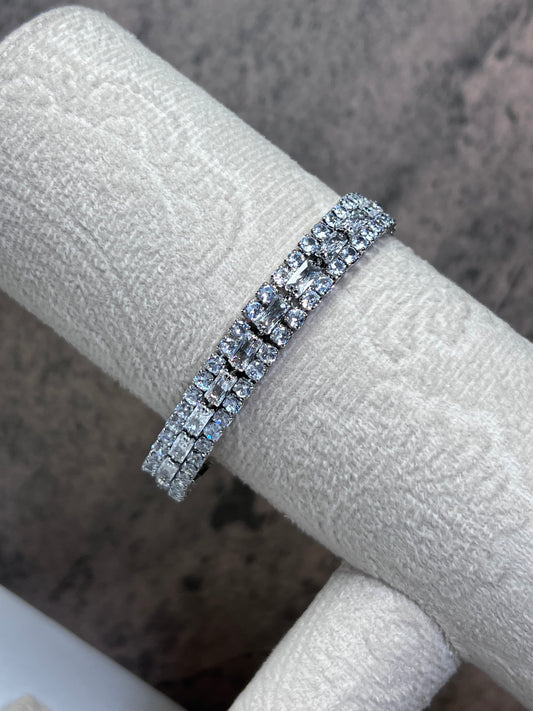 Lux silver laminated bracelet