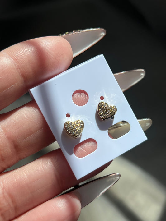 Amber gold laminated hearts