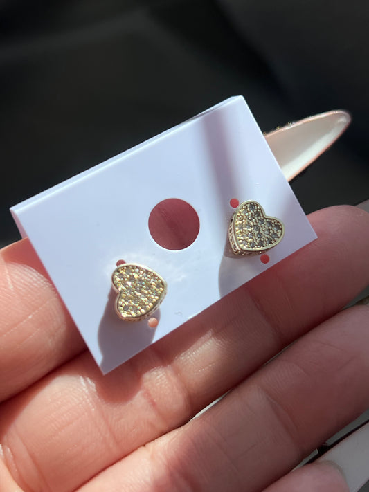 Jamie heart earrings gold laminated