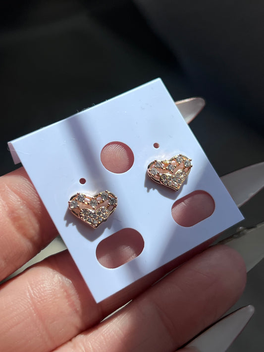 Alice rose gold laminated earrings