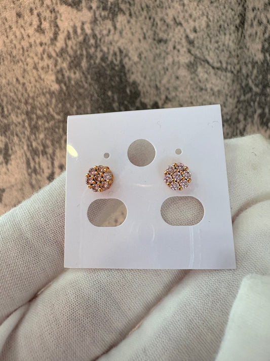Pink gold laminated studs